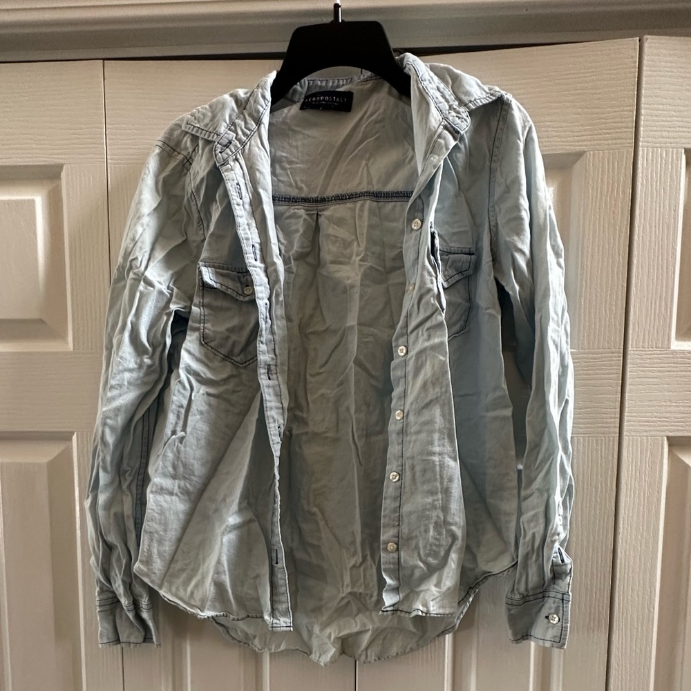 Medium Aeropostale Jean Button Down Shirt